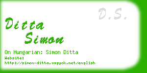 ditta simon business card